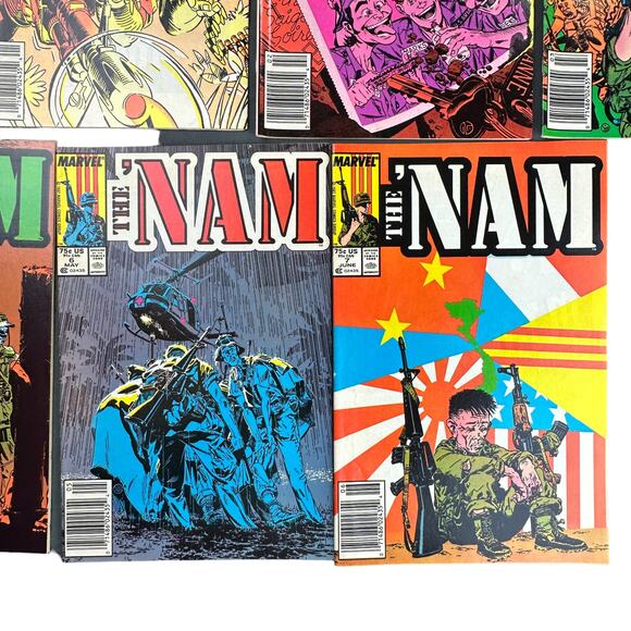 Marvel 'The Nam Comic Book Lot of 7 Jan 1986 - June 1987 Vintage Comic Book Lot - Picture 4 of 15
